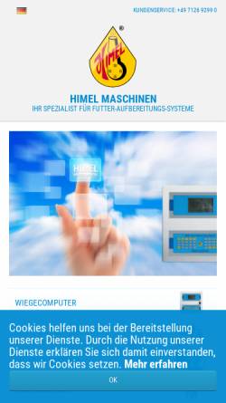 Vorschau der mobilen Webseite himel.de, Himel Maschinen GmbH & Co. KG