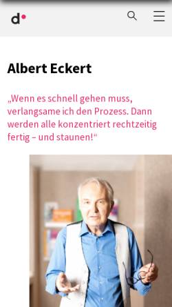 Vorschau der mobilen Webseite www.albert-eckert.de, Albert Eckert