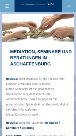Vorschau der mobilen Webseite www.go2msb.de, Manuela Schurk-Balles