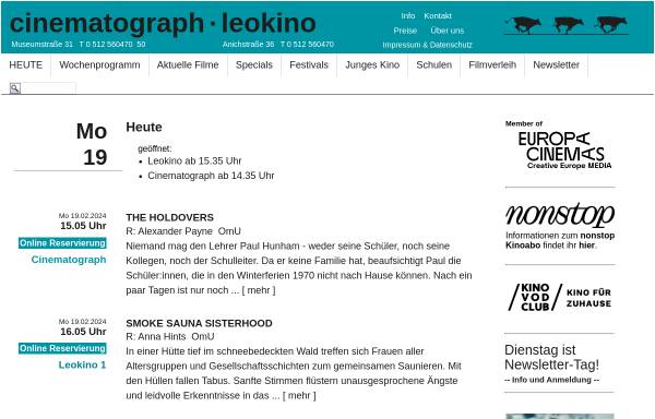 Vorschau von www.leokino.at, Innsbruck: Leokino Cinematograph