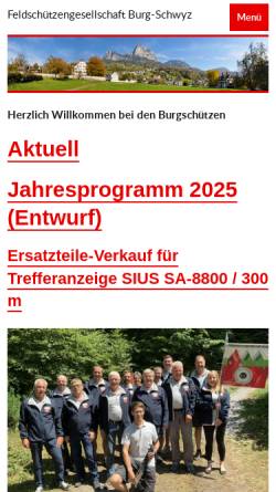 Vorschau der mobilen Webseite www.burg-schwyz.ch, Feldschützengesellschaft Burg-Schwyz