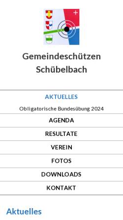 Vorschau der mobilen Webseite www.gsschuebelbach.ch, Gemeindeschützen Schübelbach