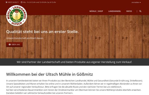 Vorschau von www.ultsch-muehle.de, Ultsch Mühle-Landhandel