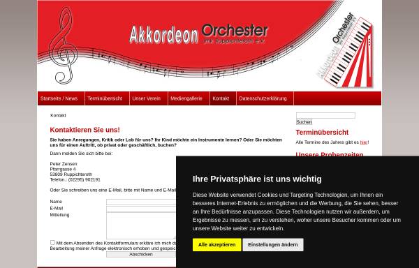 Vorschau von www.ao-ruppichteroth.de, Akkordeon Orchester JMK Ruppichteroth e.V.