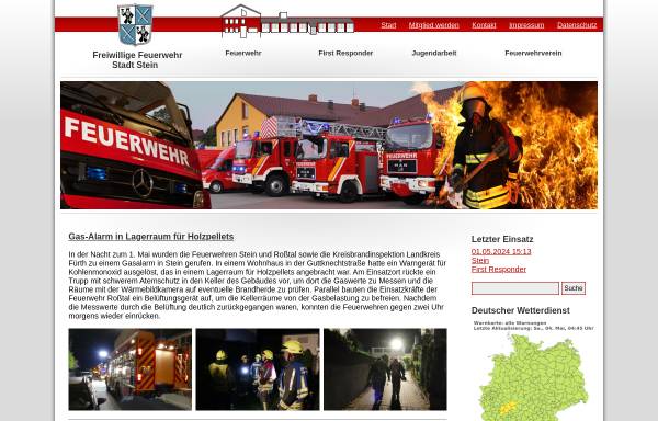 Vorschau von www.feuerwehr-stein.de, Freiwillige Feuerwehr Stein