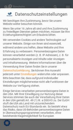 Vorschau der mobilen Webseite bensheimerleben.de, Stadtmarketing Bensheim e.V.