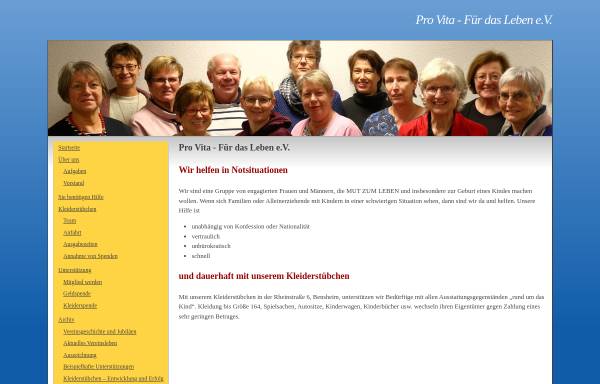 Vorschau von pro-vita-bensheim.de, Pro Vita - Für das Leben e.V.