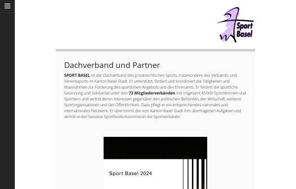 Vorschau von www.sportbasel.ch, Dachverband des privatrechtlichen Sportes