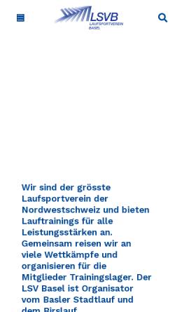 Vorschau der mobilen Webseite www.lsvb.ch, Laufsportverein