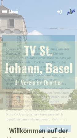 Vorschau der mobilen Webseite www.tvstjohann.ch, Turnverein St. Johann