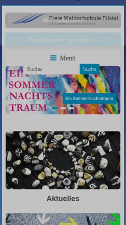Vorschau der mobilen Webseite www.waldorfschule-goeppingen.de, Freie Waldorfschule Göppingen
