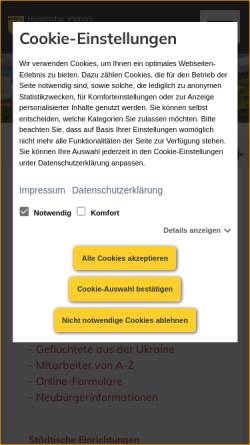 Vorschau der mobilen Webseite www.grossbottwar.de, Gemeinde Großbottwar