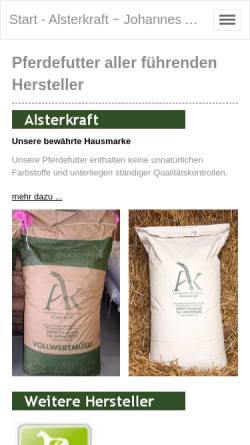 Vorschau der mobilen Webseite www.alsterkraft.de, Reitsport-Mühle Ahrens