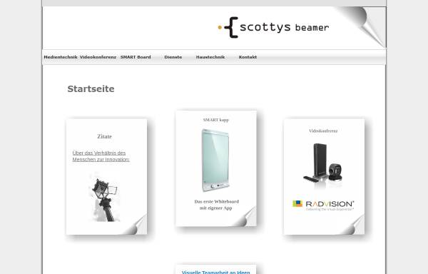 Vorschau von www.scottys-beamer.de, Scottys Beamer