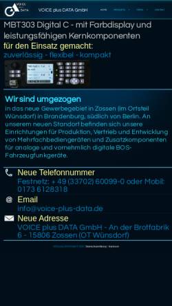 Vorschau der mobilen Webseite www.radiodata.de, Radiodata Funk- und Sicherheitssysteme GmbH