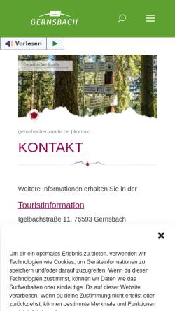 Vorschau der mobilen Webseite gernsbacher-runde.de, Gernsbacher Runde