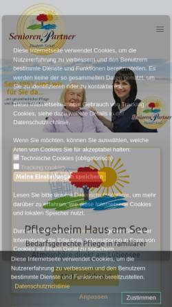 Vorschau der mobilen Webseite www.senpart.de, Pflegeheim Haus Billetal