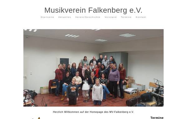 Vorschau von www.mv-falkenberg.de, Musikverein Falkenberg
