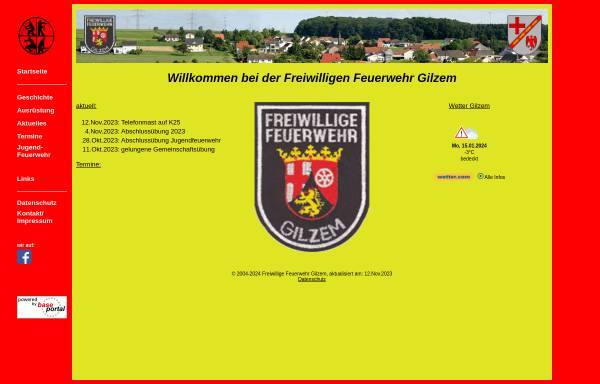 Vorschau von www.feuerwehr-gilzem.de, Freiwillige Feuerwehr Gilzem