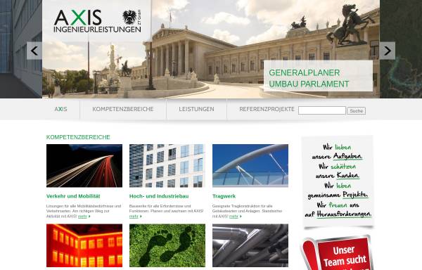 Vorschau von www.axis.at, Axis Ingenieurleistungen ZT GmbH