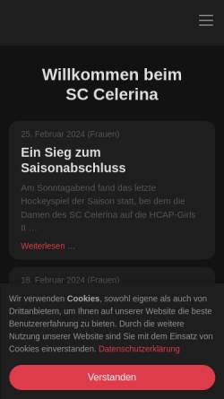 Vorschau der mobilen Webseite www.sc-celerina.ch, SC Celerina