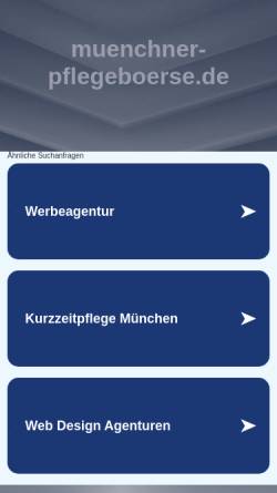 Vorschau der mobilen Webseite www.muenchner-pflegeboerse.de, Münchner Pflegebörse