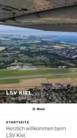 Vorschau der mobilen Webseite lsv-kiel.de, Luftsportverein Kiel