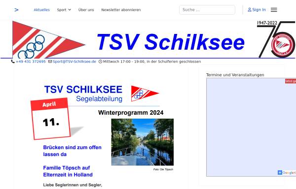 Vorschau von www.tsv-schilksee.de, TSV Schilksee