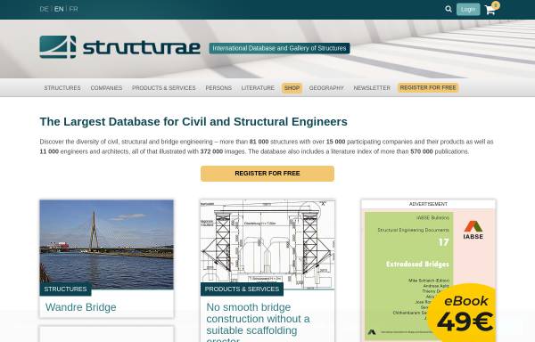 Vorschau von structurae.net, Structurae