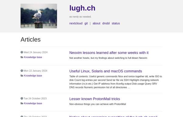 Vorschau von www.lugh.ch, Herzogenbuchsee - Linux User Group Herzogenbuchsee