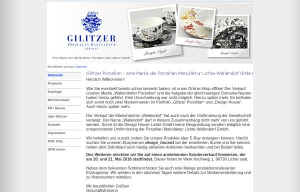 Vorschau von www.gilitzer.de, Gilitzer Porzellan Manufaktur GmbH