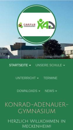 Vorschau der mobilen Webseite www.kag.meckenheim.de, Konrad-Adenauer-Gymnasium Meckenheim