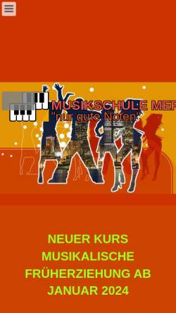 Vorschau der mobilen Webseite www.musikschule-merl.de, Musikschule Merl