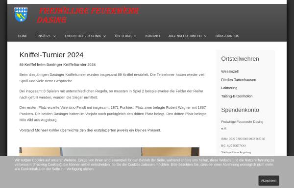 Vorschau von www.feuerwehr-dasing.de, Freiwillige Feuerwehr Dasing e.V.