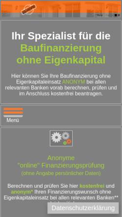 Vorschau der mobilen Webseite www.finanzierung-ohne-eigenkapital.de, Meier & Partner
