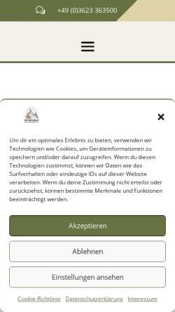 Vorschau der mobilen Webseite www.spiessberg.de, Ferienanlage Spiessberghaus