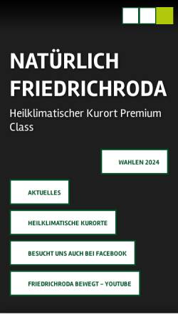 Vorschau der mobilen Webseite www.friedrichroda.info, Luftkurort Friedrichroda