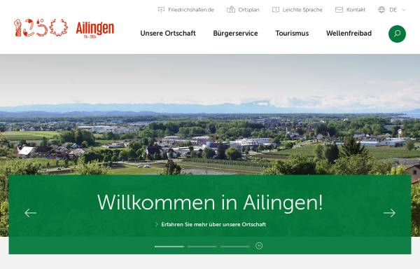 Vorschau von www.ailingen.de, Ailingen am Bodensee
