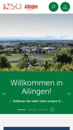 Vorschau der mobilen Webseite www.ailingen.de, Ailingen am Bodensee