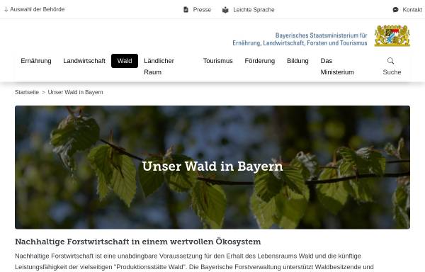 Vorschau von www.forst.bayern.de, Bayerische Staatsforstverwaltung