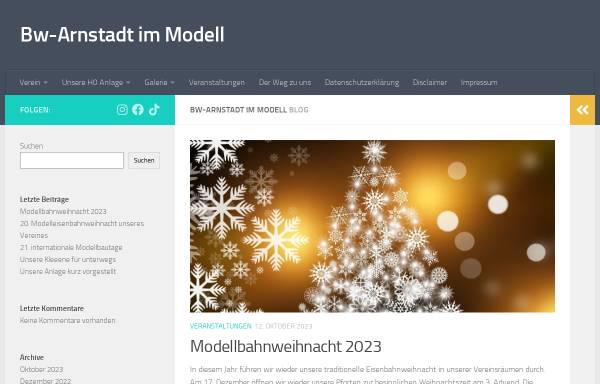 Vorschau von www.bw-arnstadt-modell.de, Interessengemeinschaft zur Erhaltung des Bw - Arnstadt im Modell e.V.