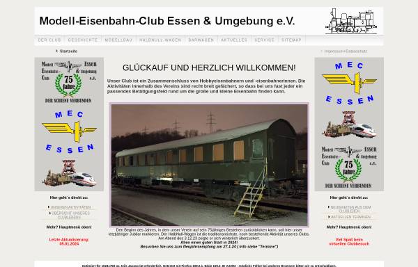 Vorschau von modelleisenbahnclub-essen.de, Der MEC Essen und Umgebung e.V.