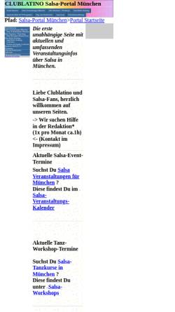 Vorschau der mobilen Webseite www.clublatino.de, Clublatino.de Salsa - Portal München