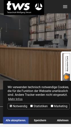 Vorschau der mobilen Webseite www.tanzkurs-münchen.de, Tanzzentrum im Tal