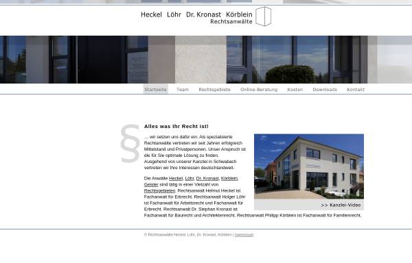 Vorschau von www.rae-schwabach.de, Rechtsanwälte Heckel, Löhr, Kronast