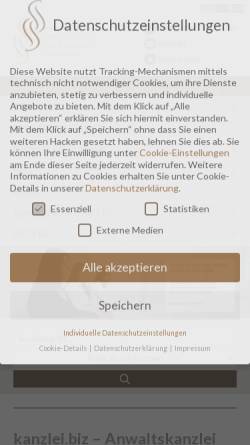 Vorschau der mobilen Webseite www.kanzlei.biz, Anwaltskanzlei Hild und Kollegen