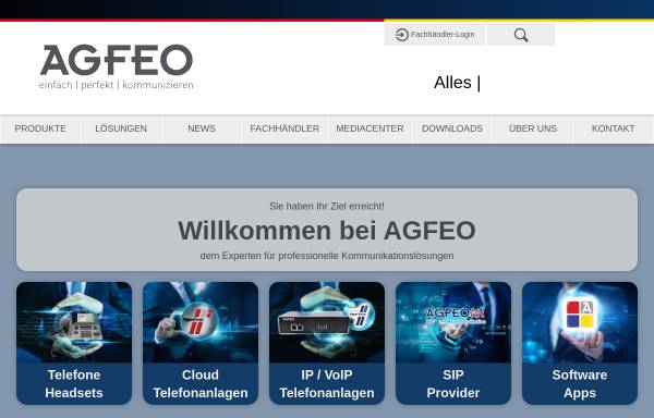 Vorschau von www.agfeo.de, Agfeo Telekommunikation