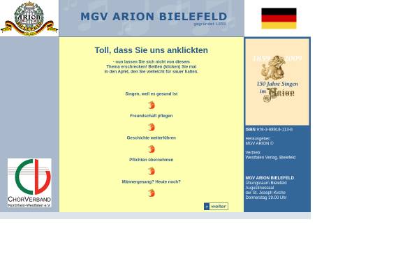 Vorschau von www.arion-bielefeld.de, MGV Arion Bielefeld