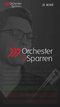 Vorschau der mobilen Webseite 3sparren.de, Orchester Drei Sparren Bielefeld e.V.