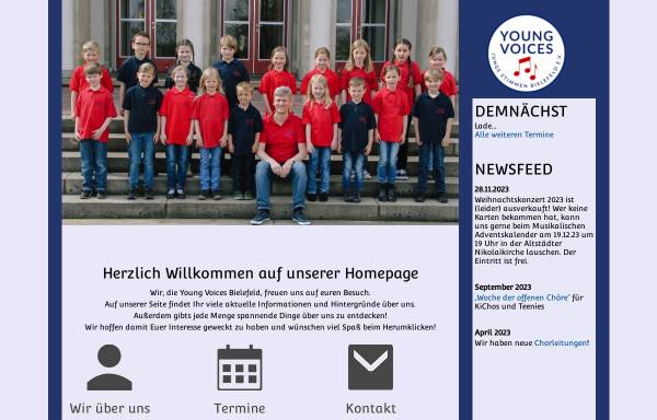 Vorschau von www.young-voices-bielefeld.de, Young Voices - Junge Stimmen - Bielefeld e.V.